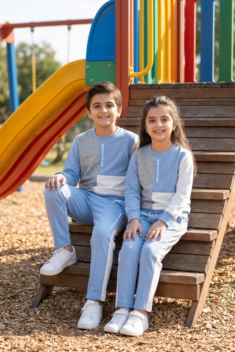 Nextage Kids Sky Vertical Print Tracksuit