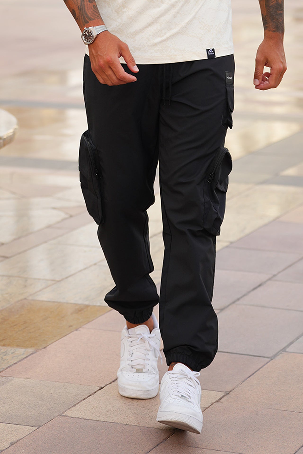 Black Cargo Pocket Trouser