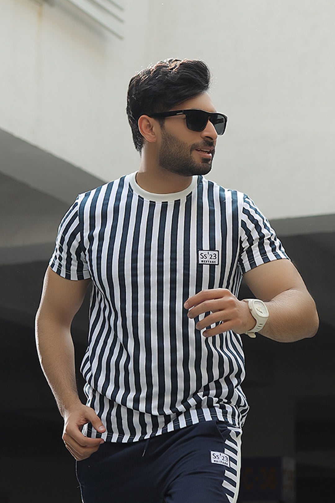 Nextage Navy Stripe Shirt