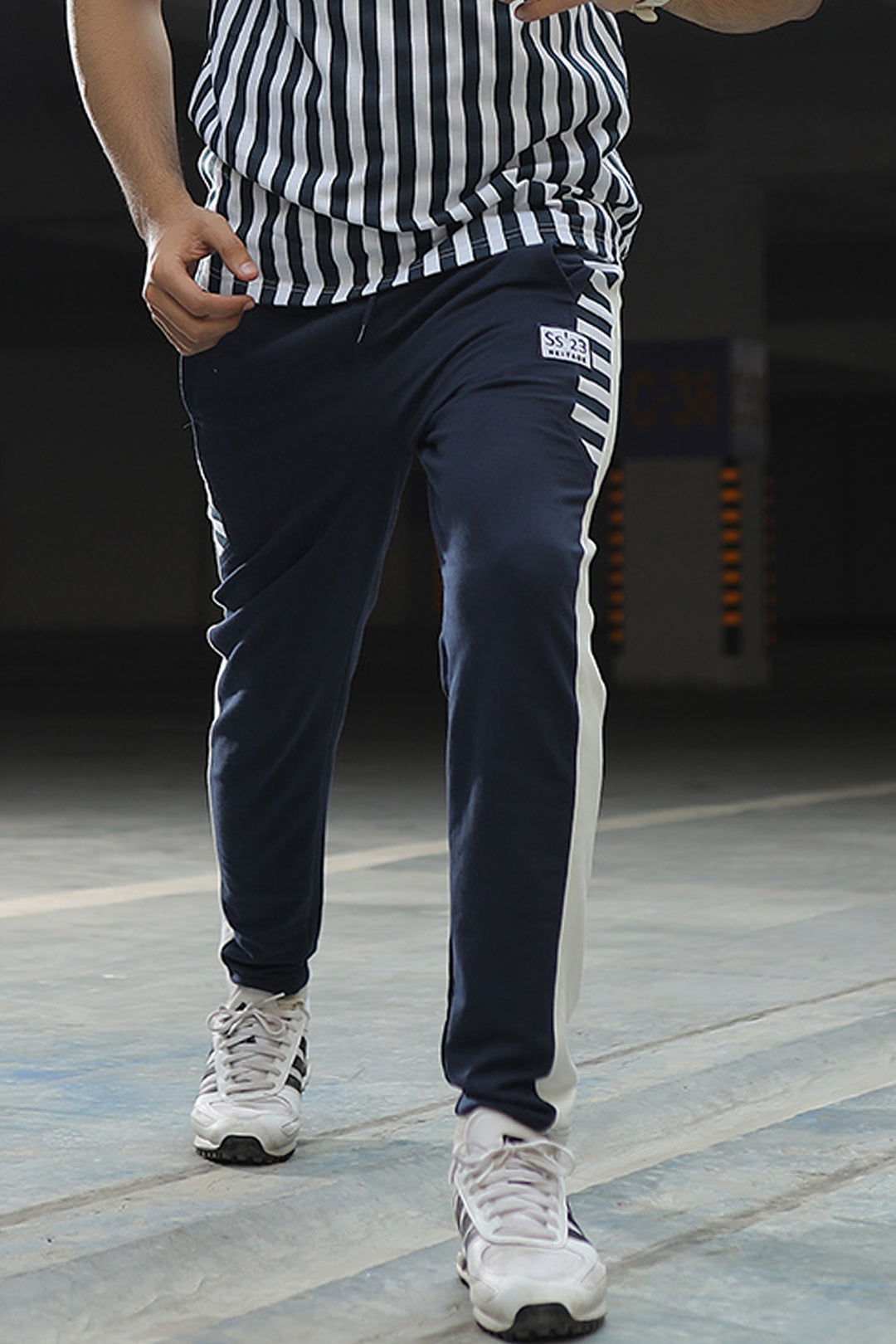 Nextage Navy Stripe Trouser