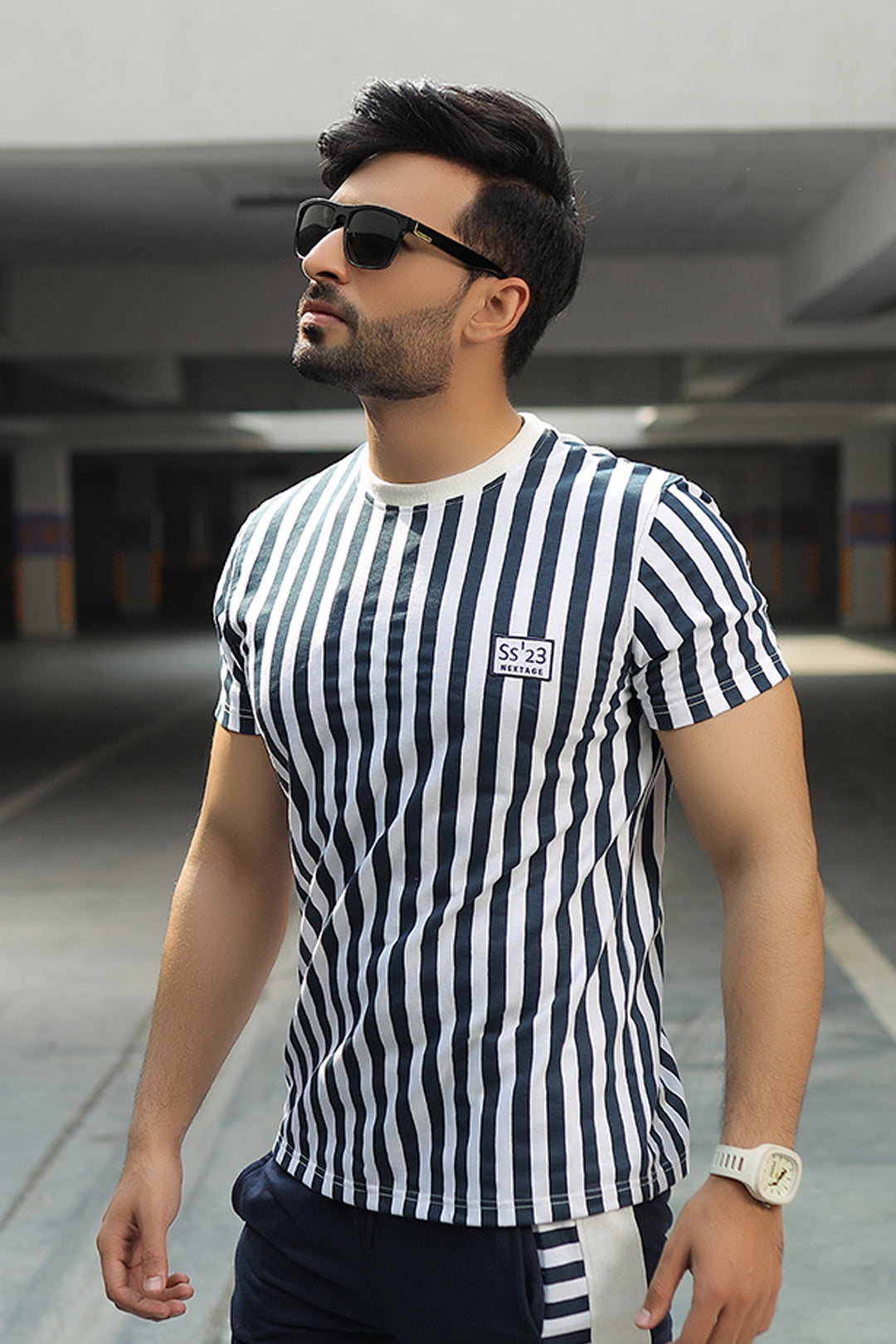 Nextage Navy Stripe Shirt