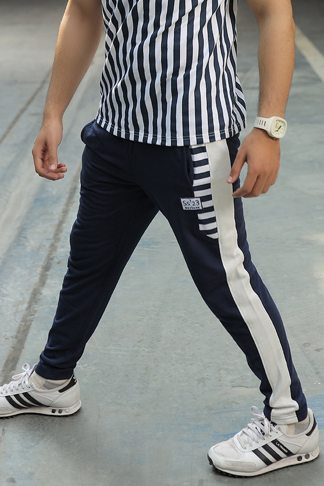 Nextage Navy Stripe Trouser