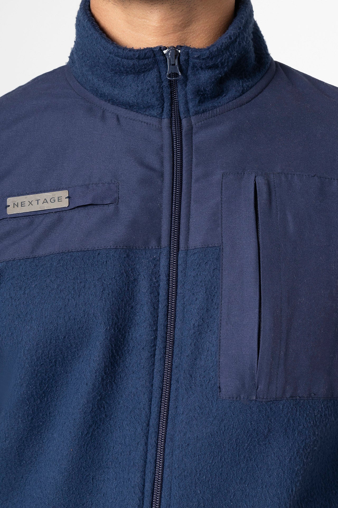 Nextage Navy Polar Fleece Jacket