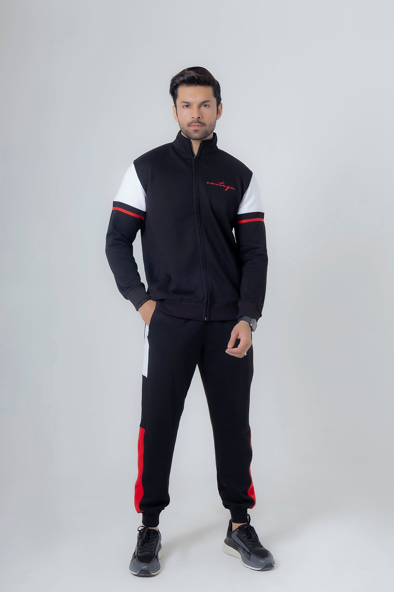 Nextage Black Essential Tracksuit