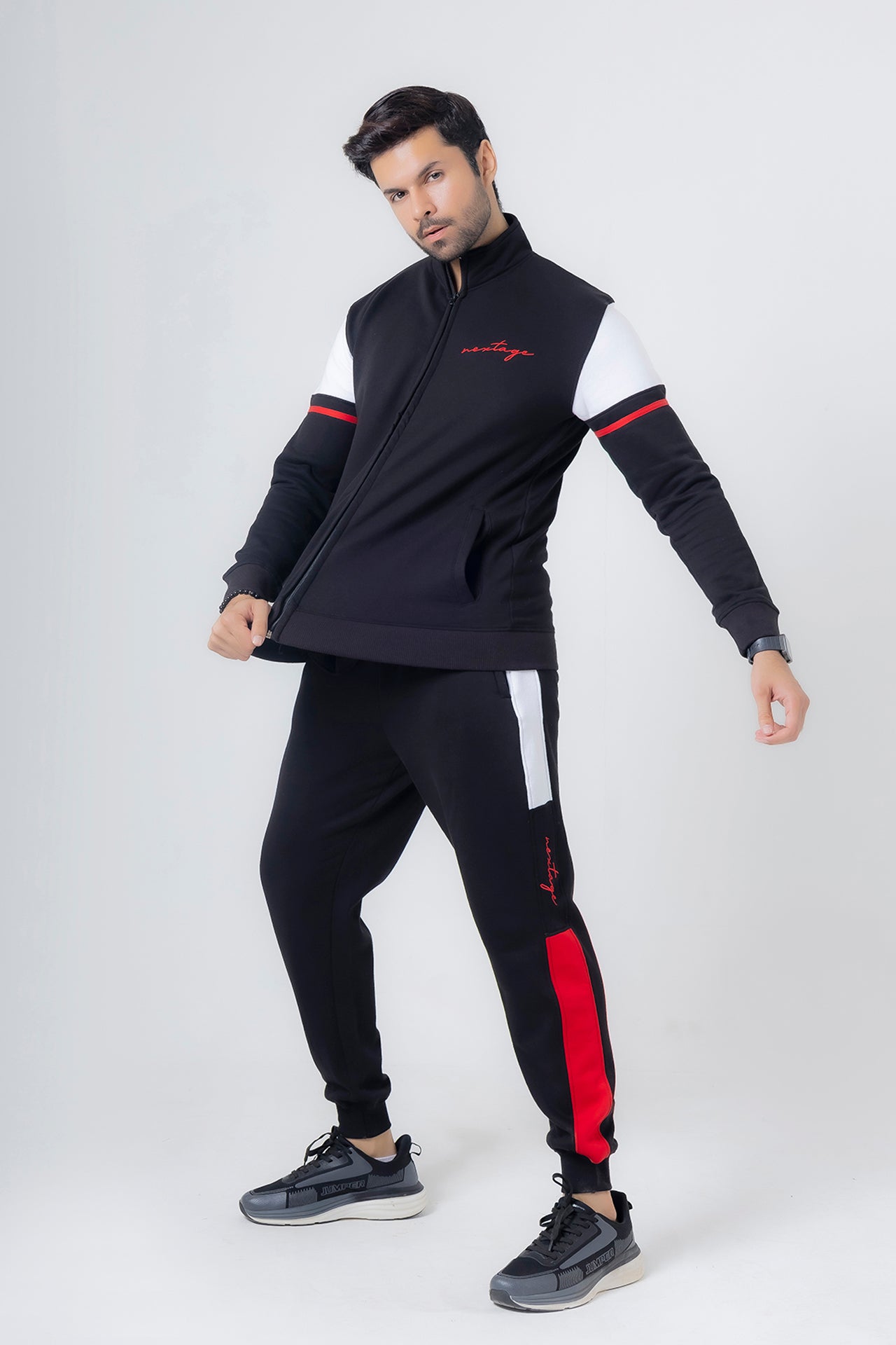 Nextage Black Essential Tracksuit