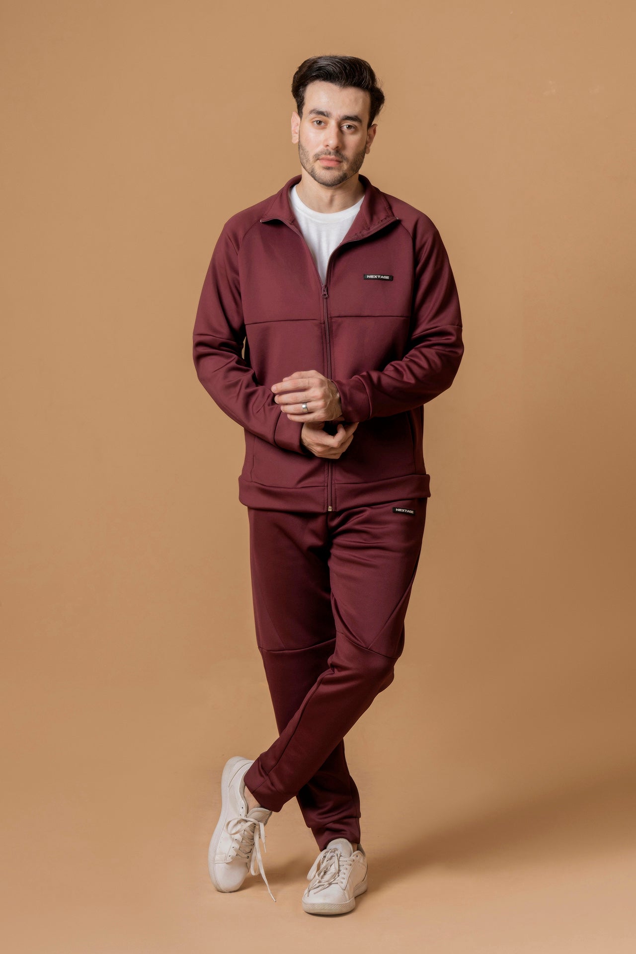 Nextage Maroon Scuba Seems Detail Tracksuit