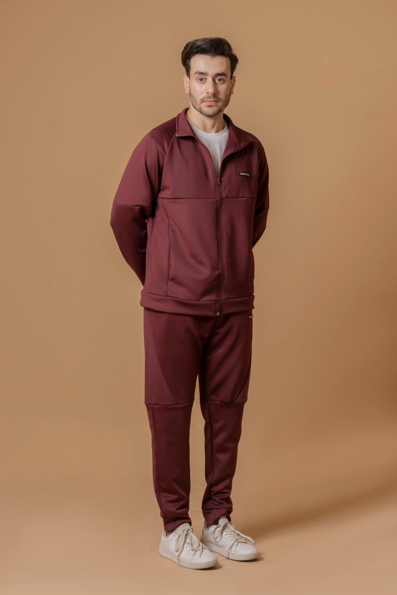 Nextage Maroon Scuba Seems Detail Tracksuit