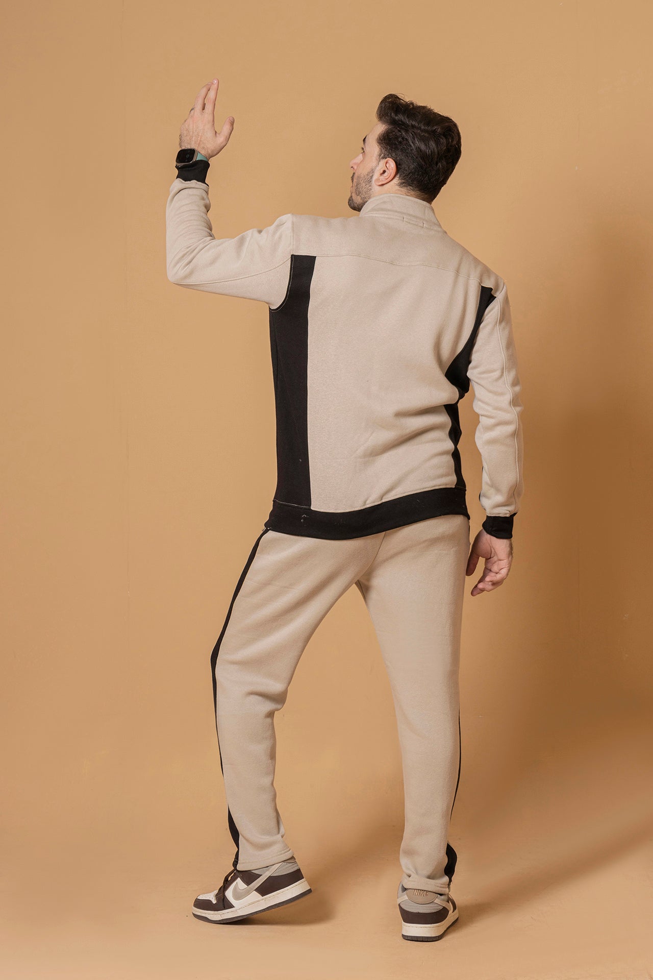 Moss Grey Piping Detail Tracksuit