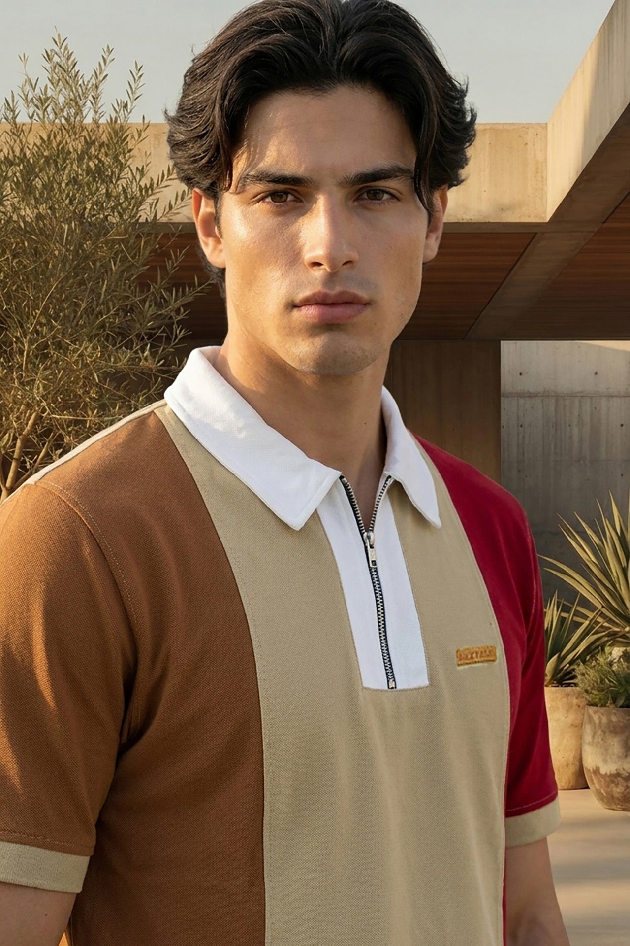 Nextage Tri Panel Zip Polo Tracksuit