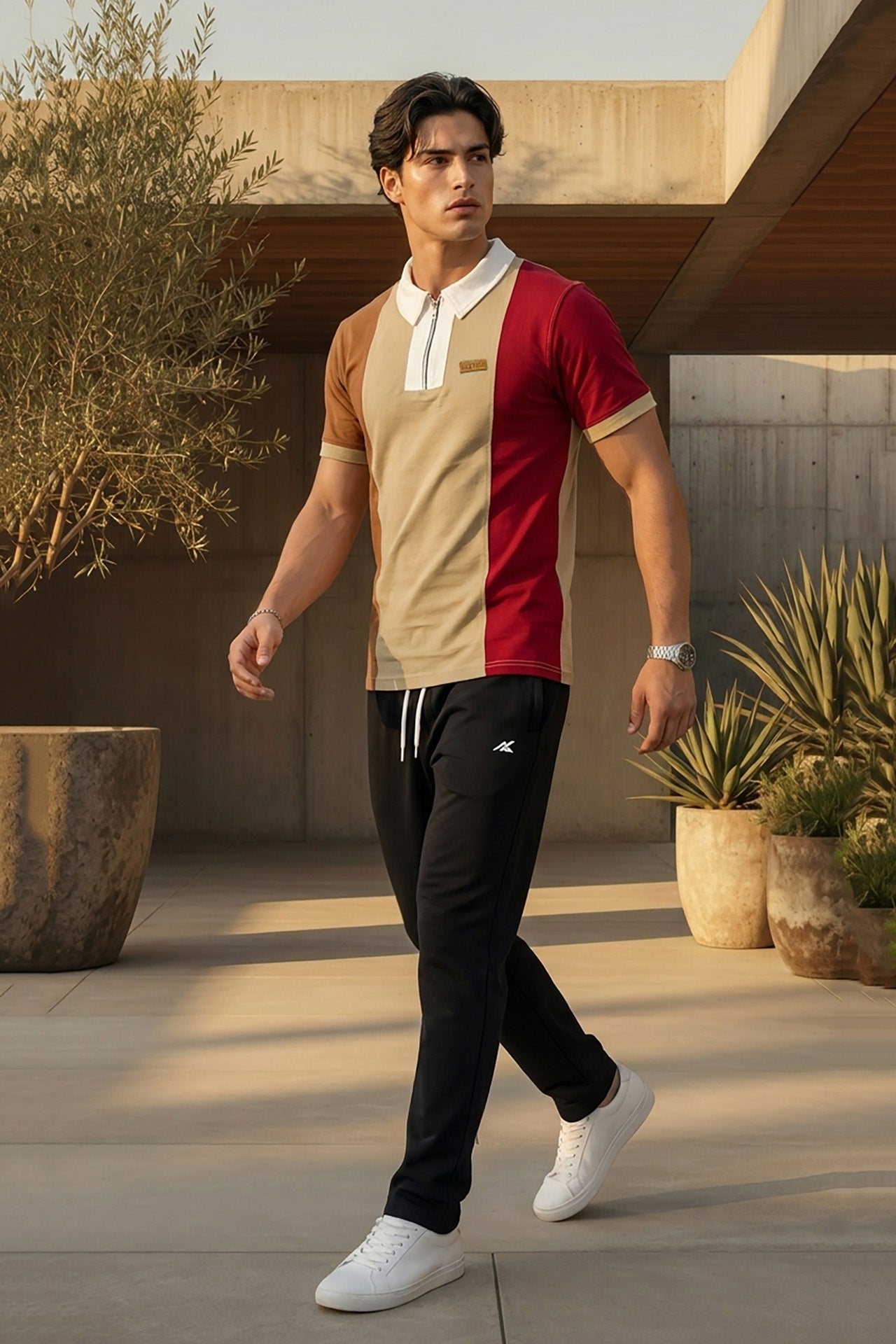 Nextage Tri Panel Zip Polo Tracksuit