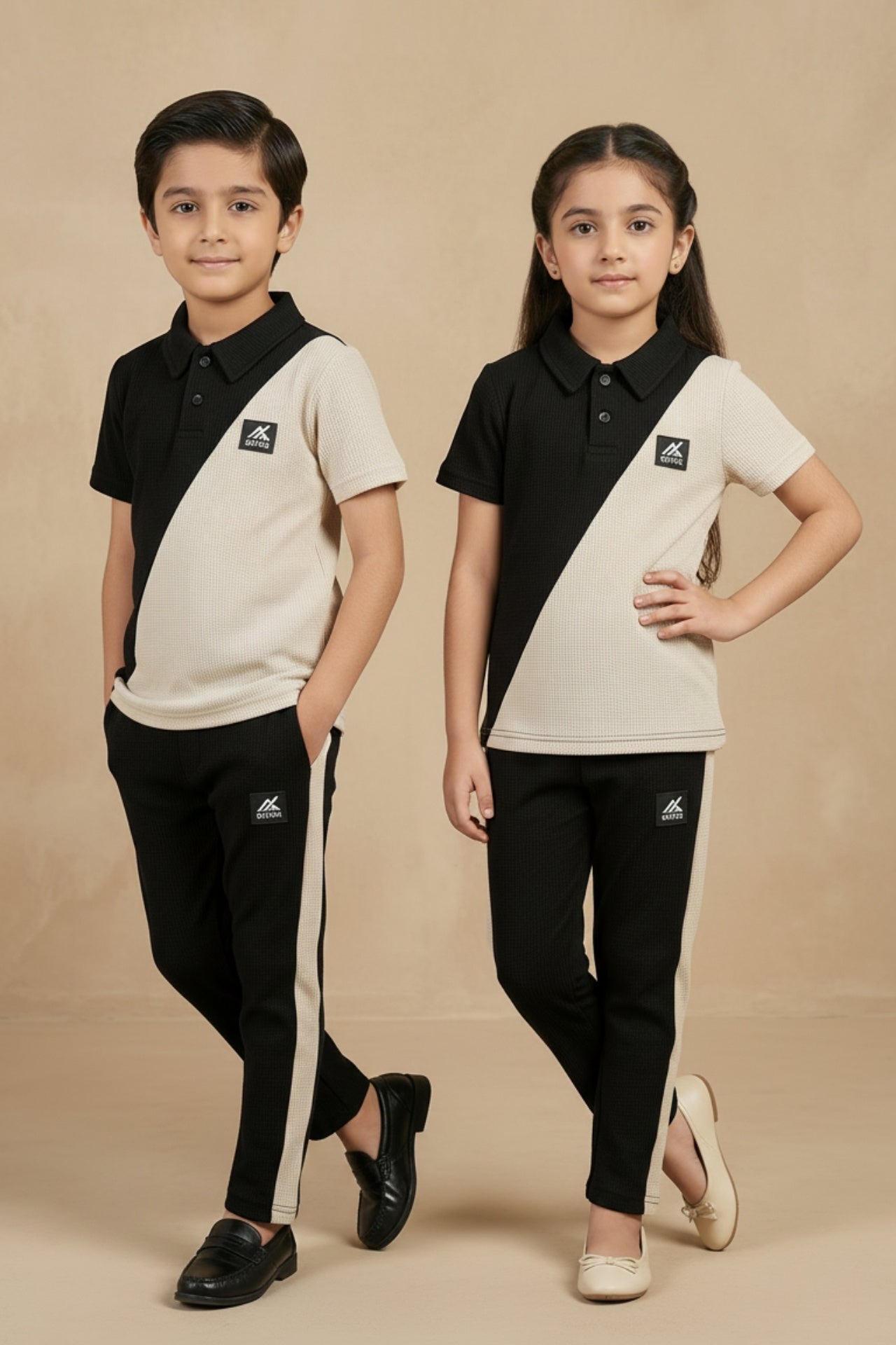 Nextage Kids Waffle Knit Polo Tracksuit | Nextage Pakistan