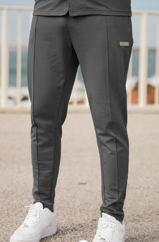 Charcoal Front Pintuck Trouser