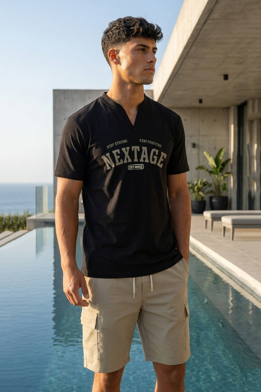 Nextage Black Sand Cargo Short Set