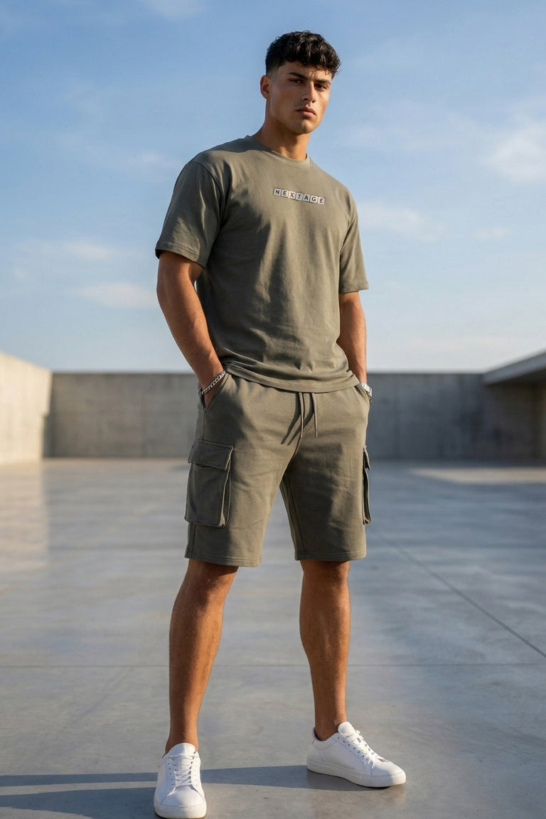 Nextage Ash Grey Cargo Short