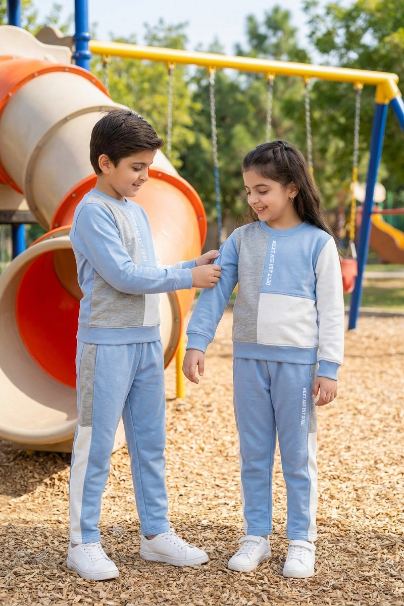 Nextage Kids Sky Vertical Print Tracksuit