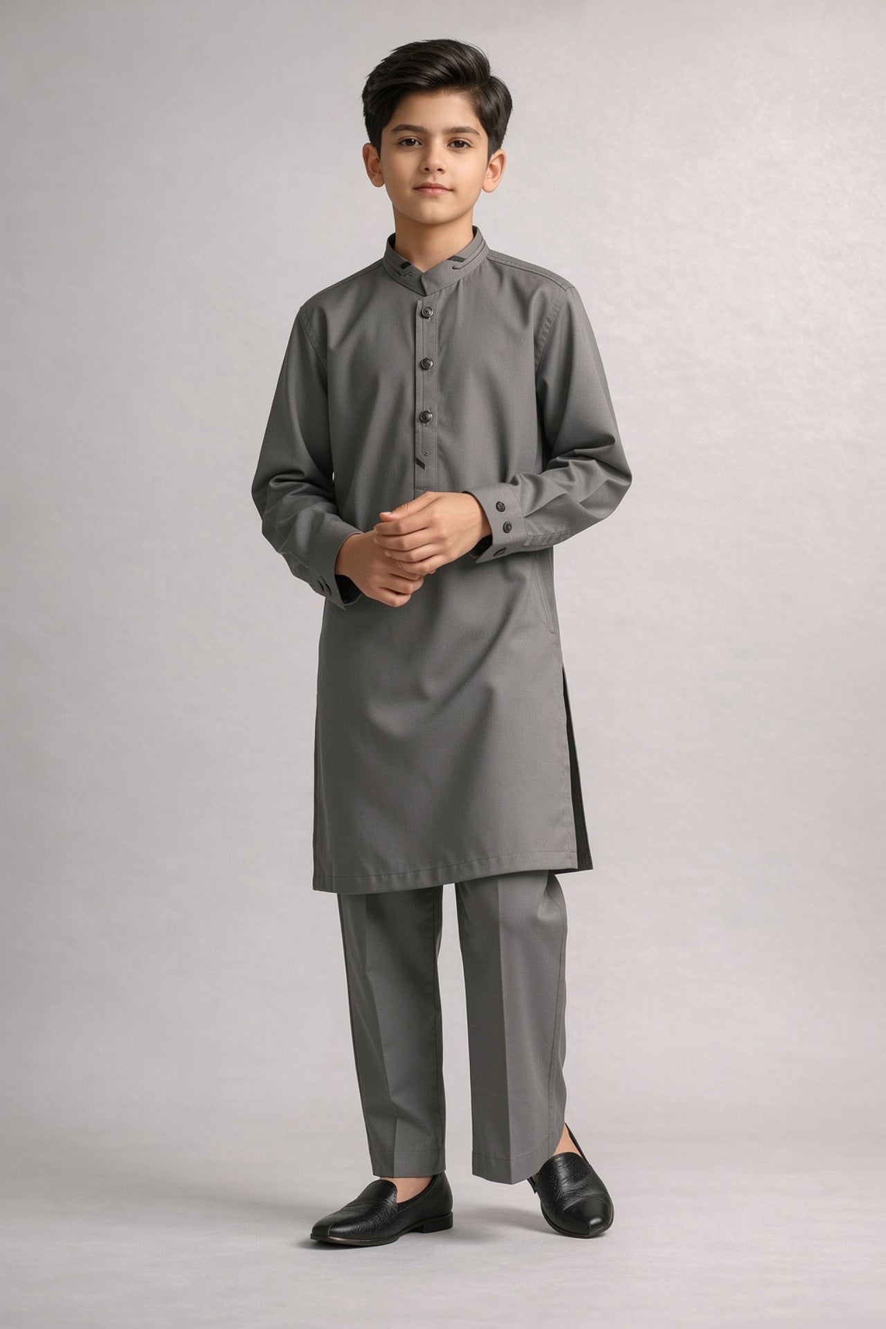 Nextage Kids Classic Grey Kurta Shalwar Set Image 2