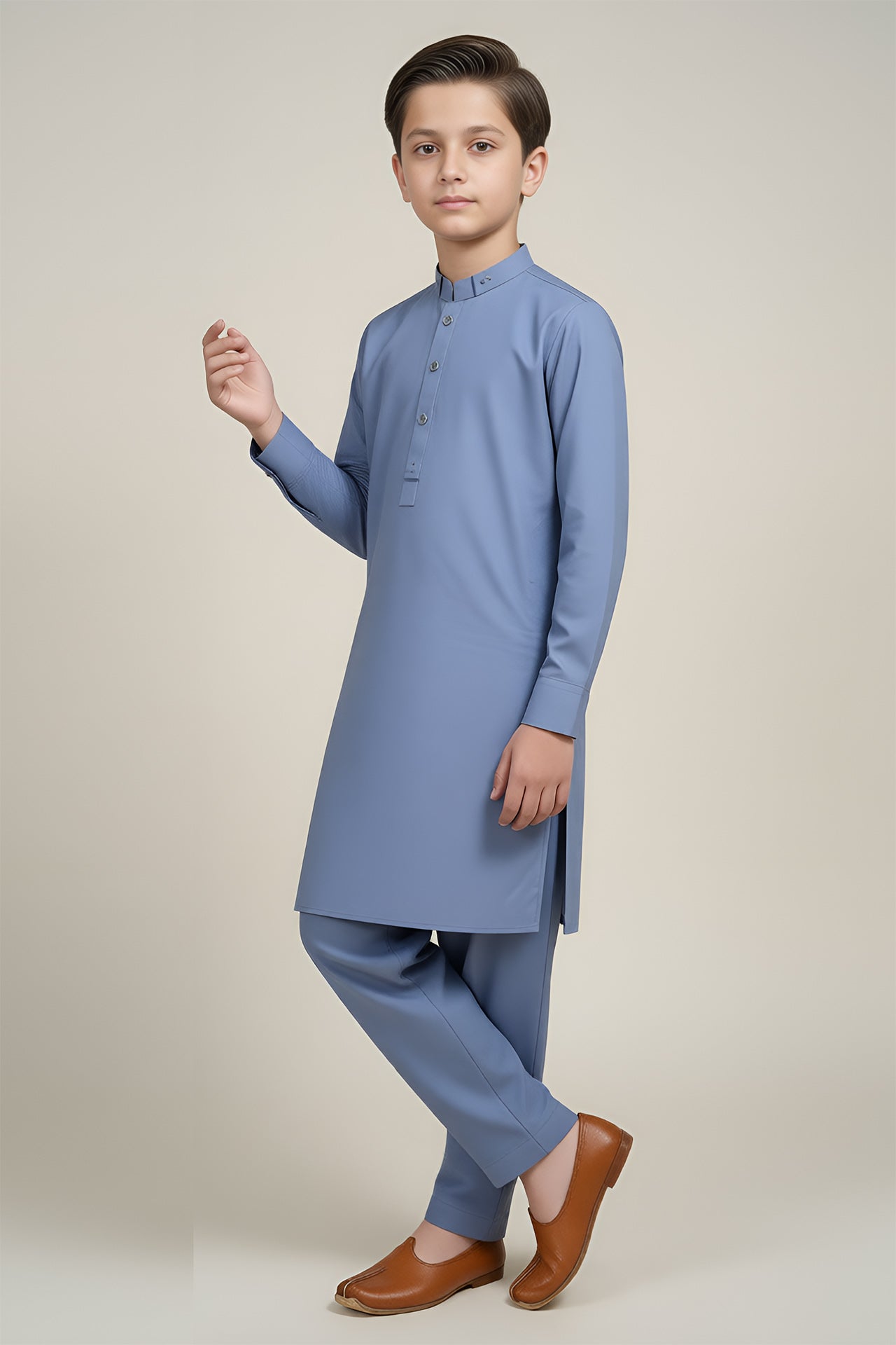 Nextage Kids Captain Blue Kurta Shalwar Set Image 3