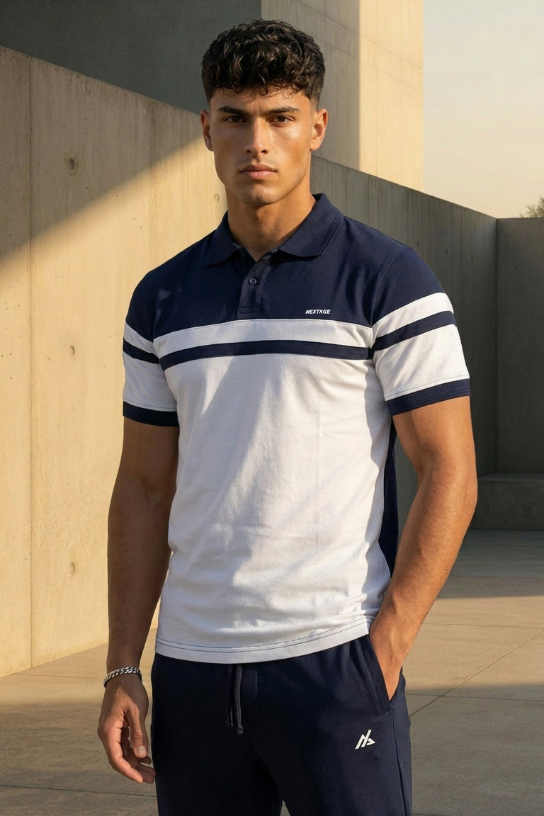 Nextage Navy White Polo Tracksuit