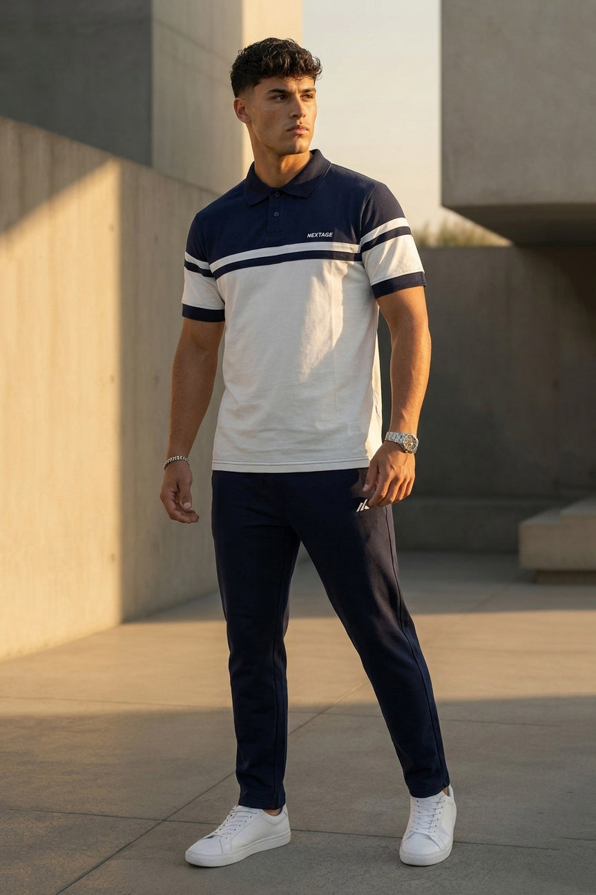 Nextage Navy White Polo Tracksuit