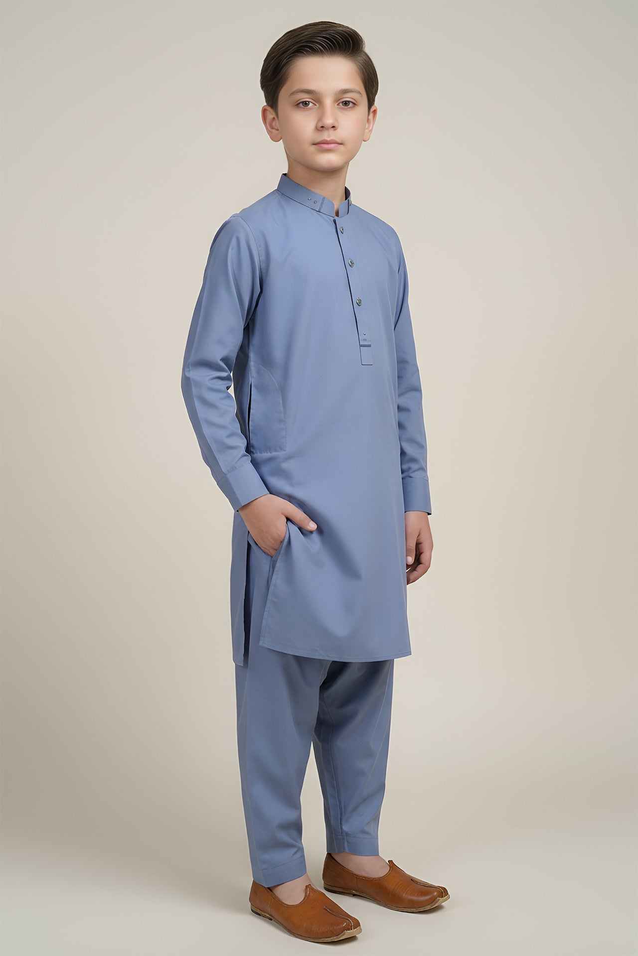 Nextage Kids Captain Blue Kurta Shalwar Set Image 4