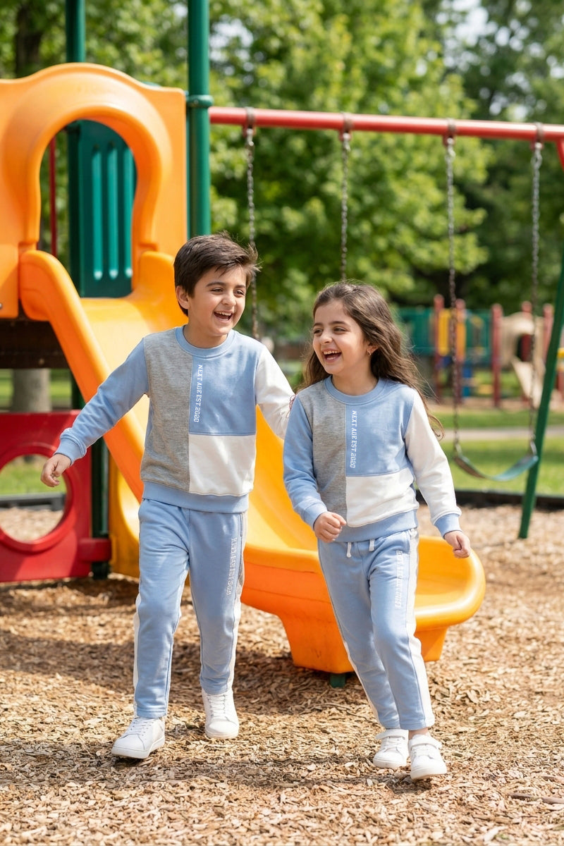 Nextage Kids Sky Vertical Print Tracksuit