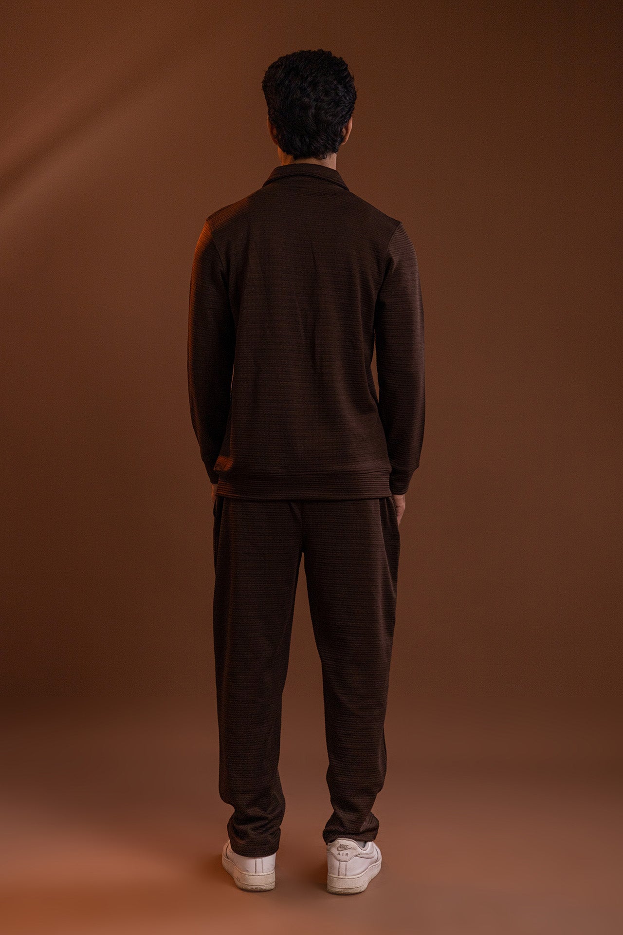 Nextage Classic Textured Brown Tracksuit