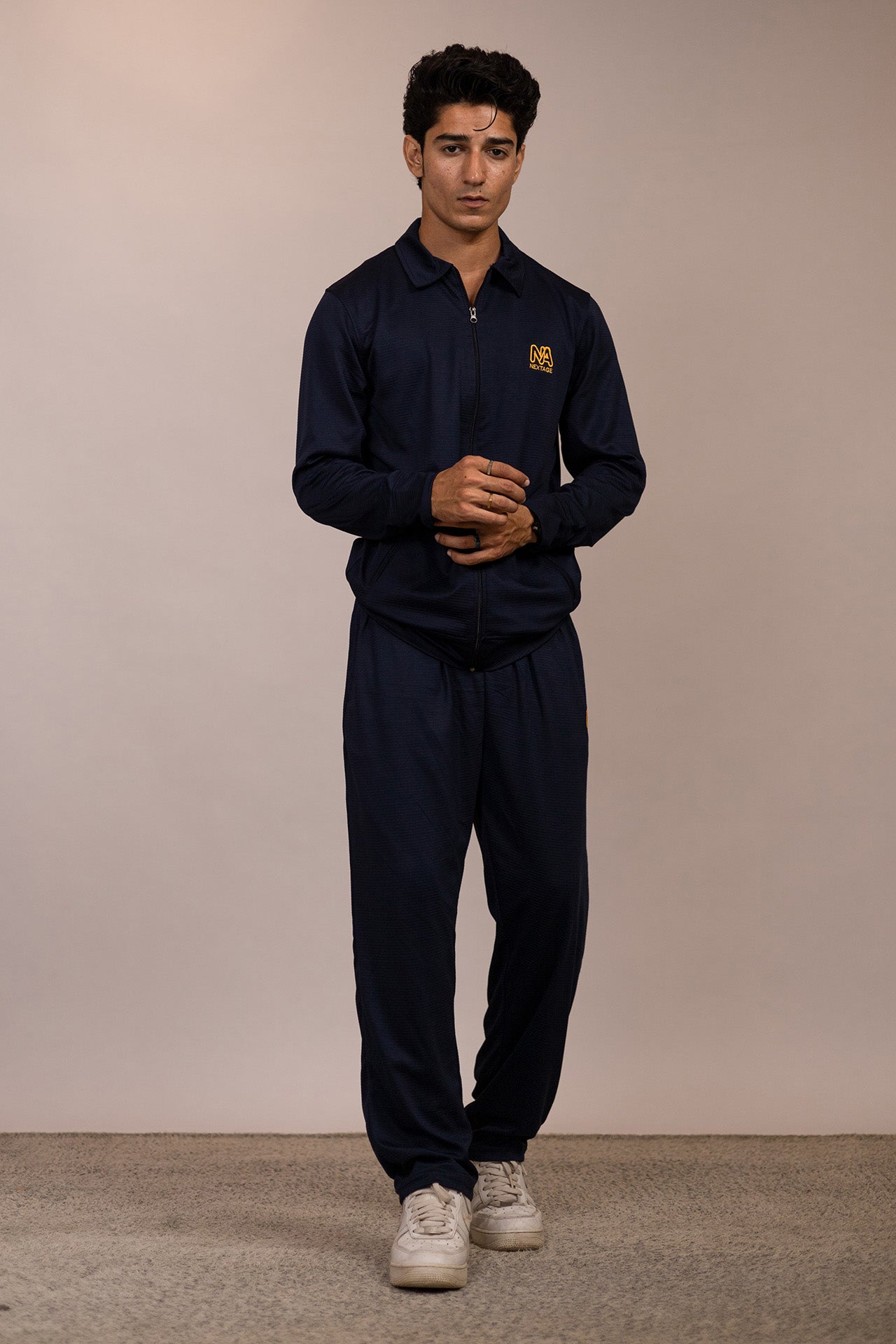 Nextage Navy Relaxed-Fit Zip Tracksuit