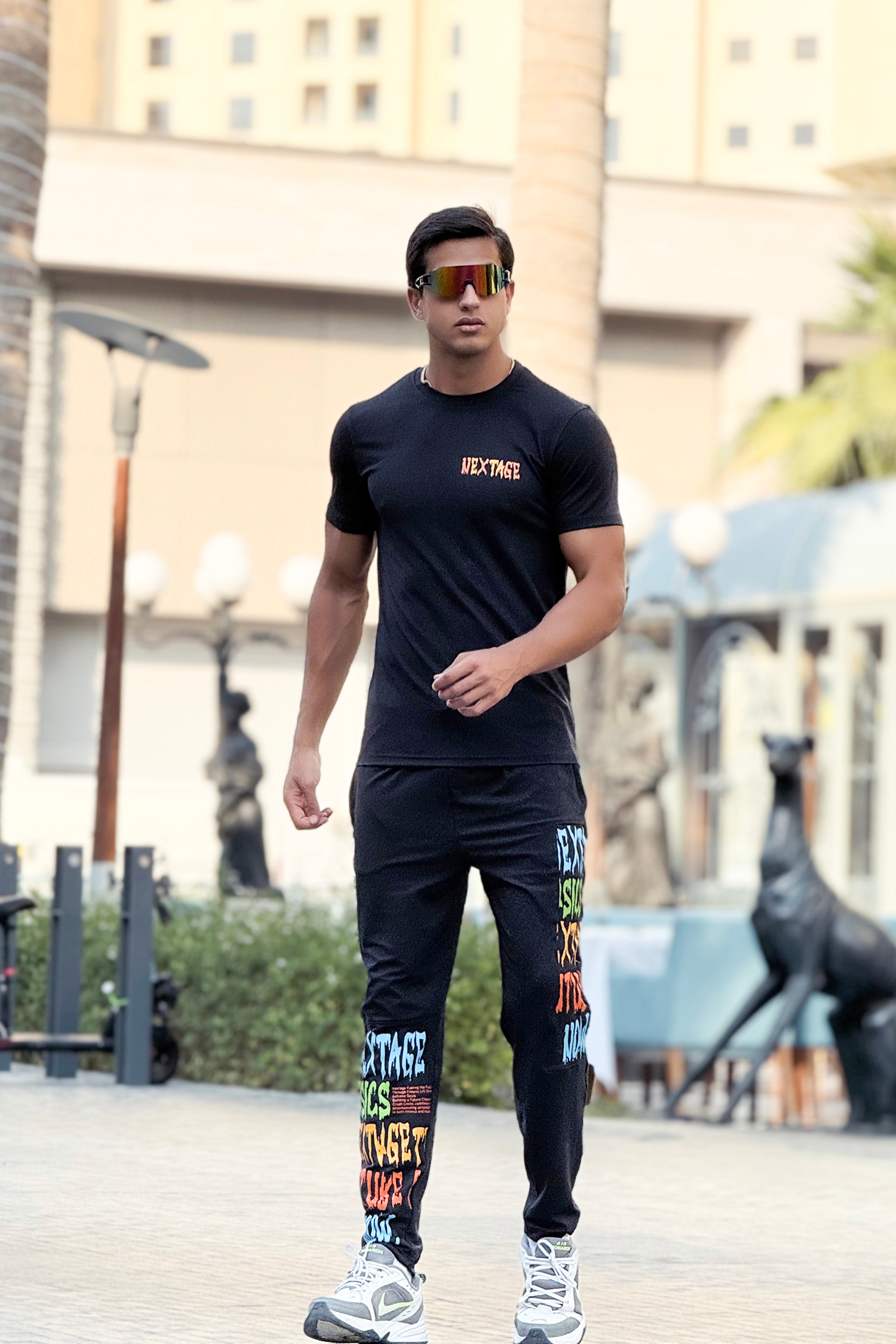 Black Gym wear tracksuit for men, Nextage clothing,