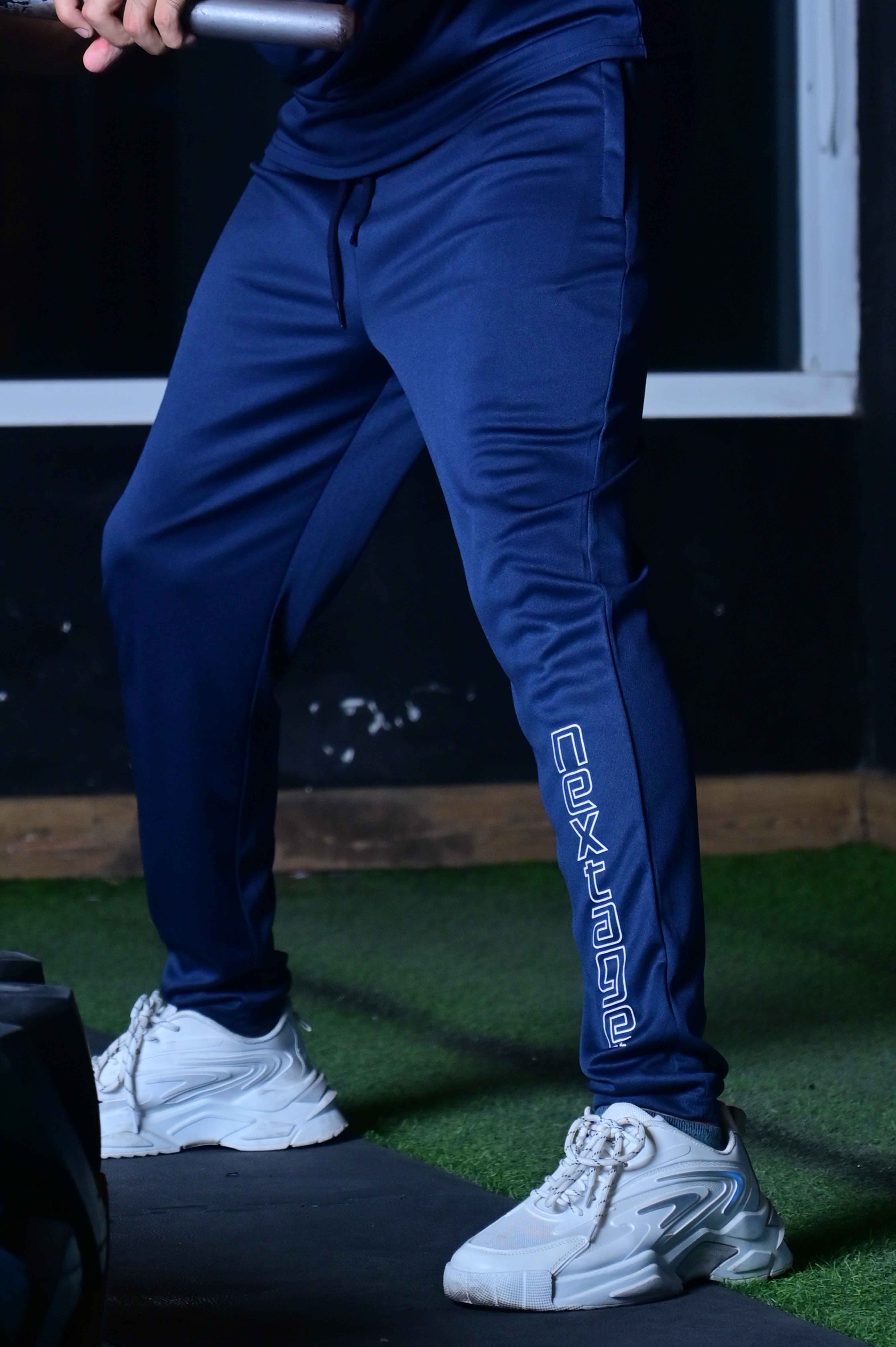 NEXTAGE Slogan Navy Blue Dri Fit Trouser