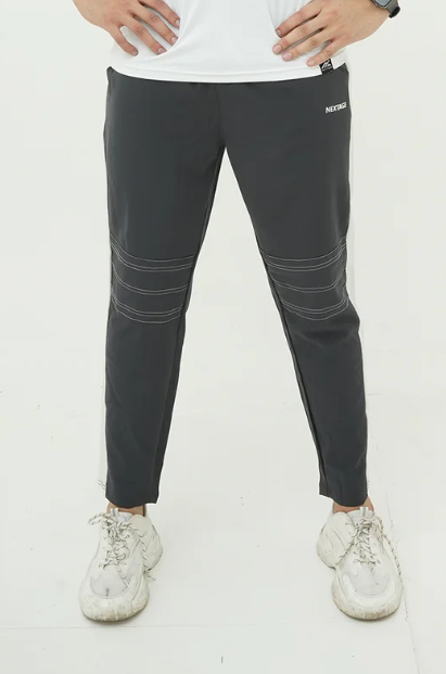 White Grey Air Mesh Spandex Trouser