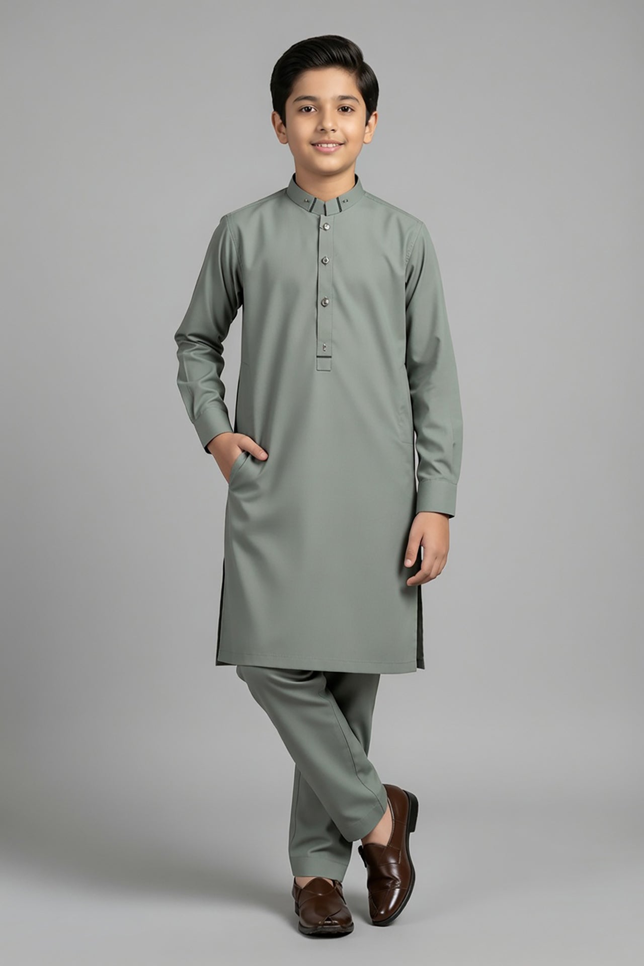 Nextage Kids Sea Green Kurta Shalwar Set Image 2