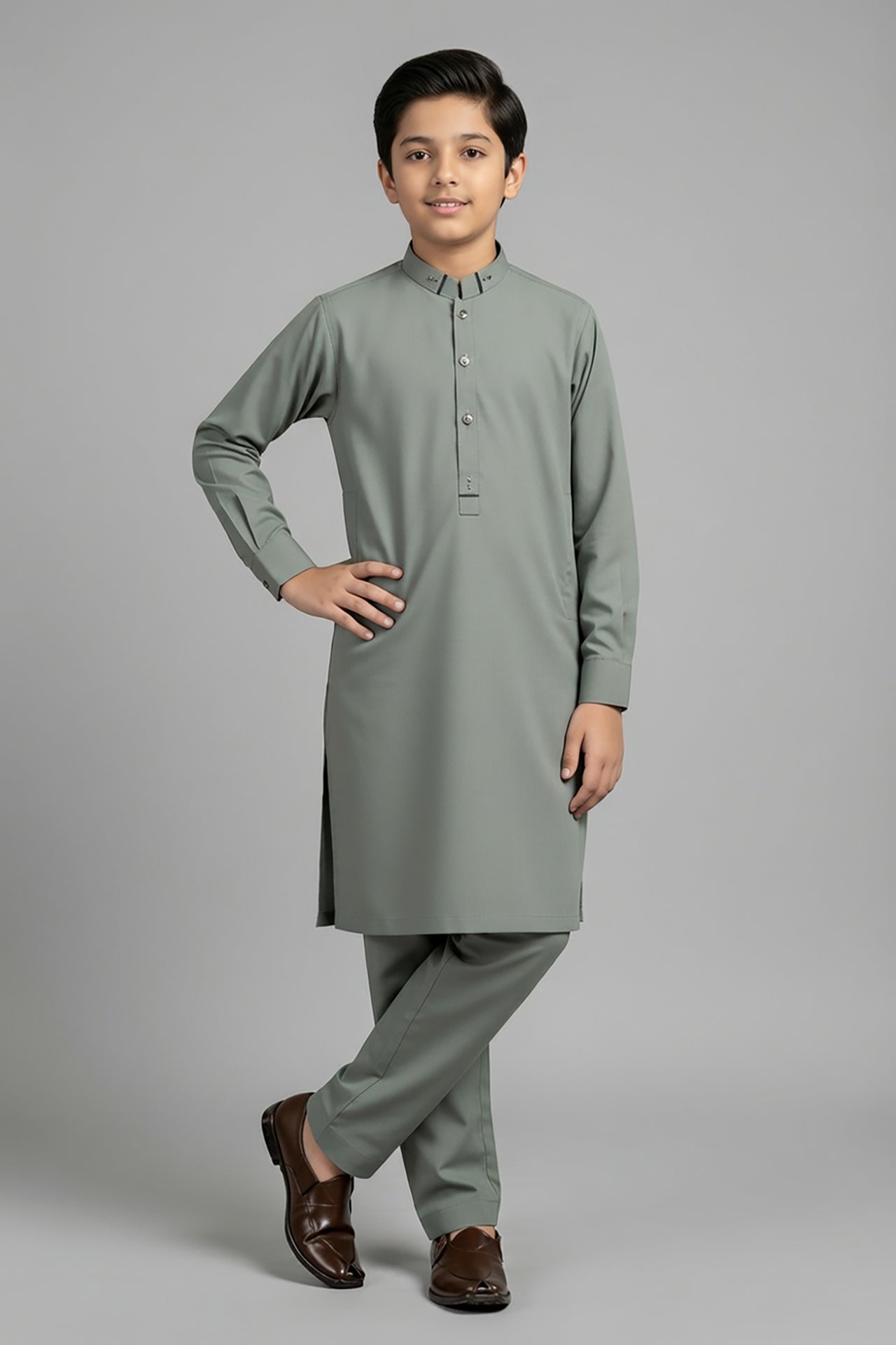 Nextage Kids Sea Green Kurta Shalwar Set Image 3