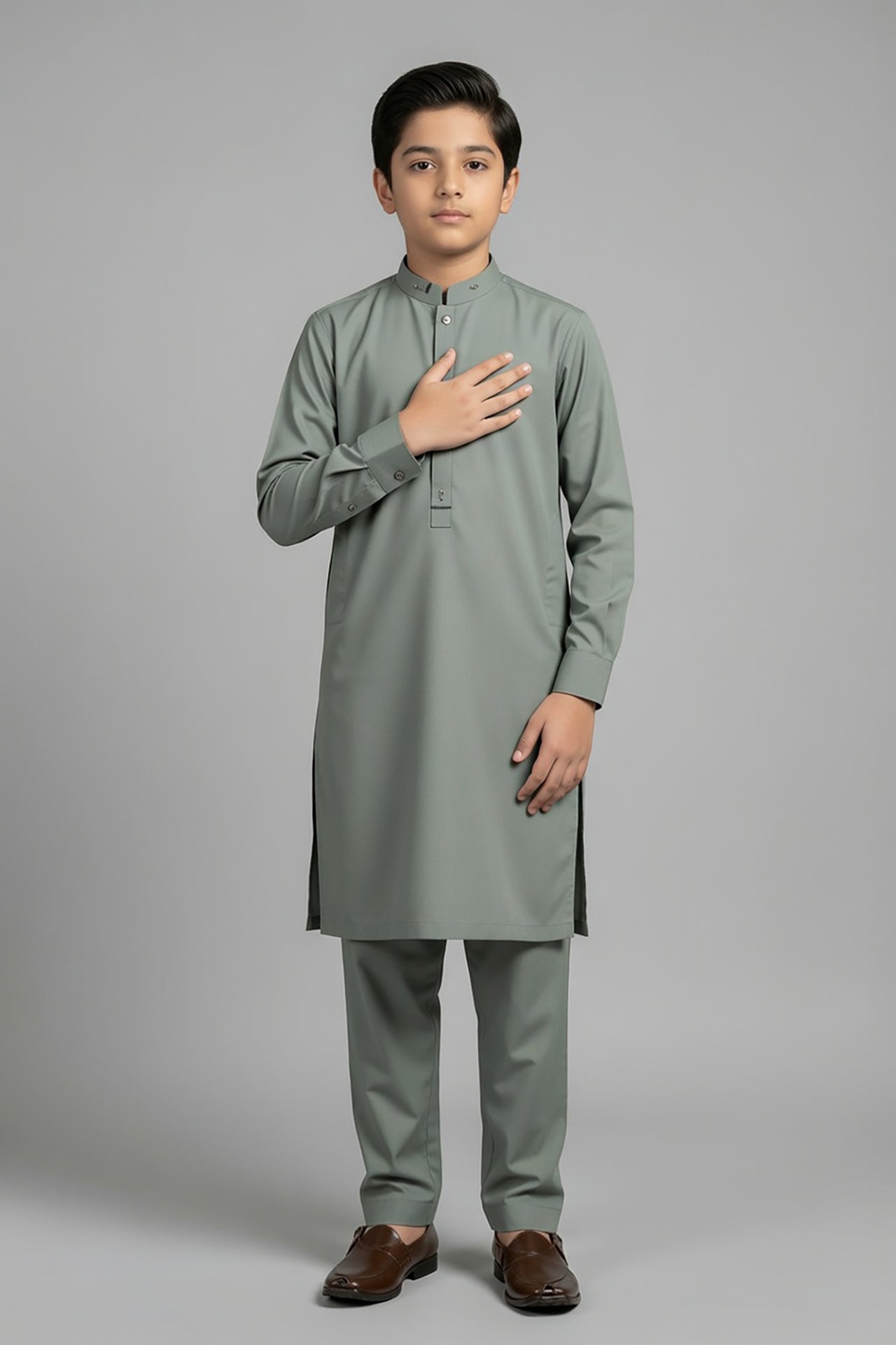 Nextage Kids Sea Green Kurta Shalwar Set Image 5