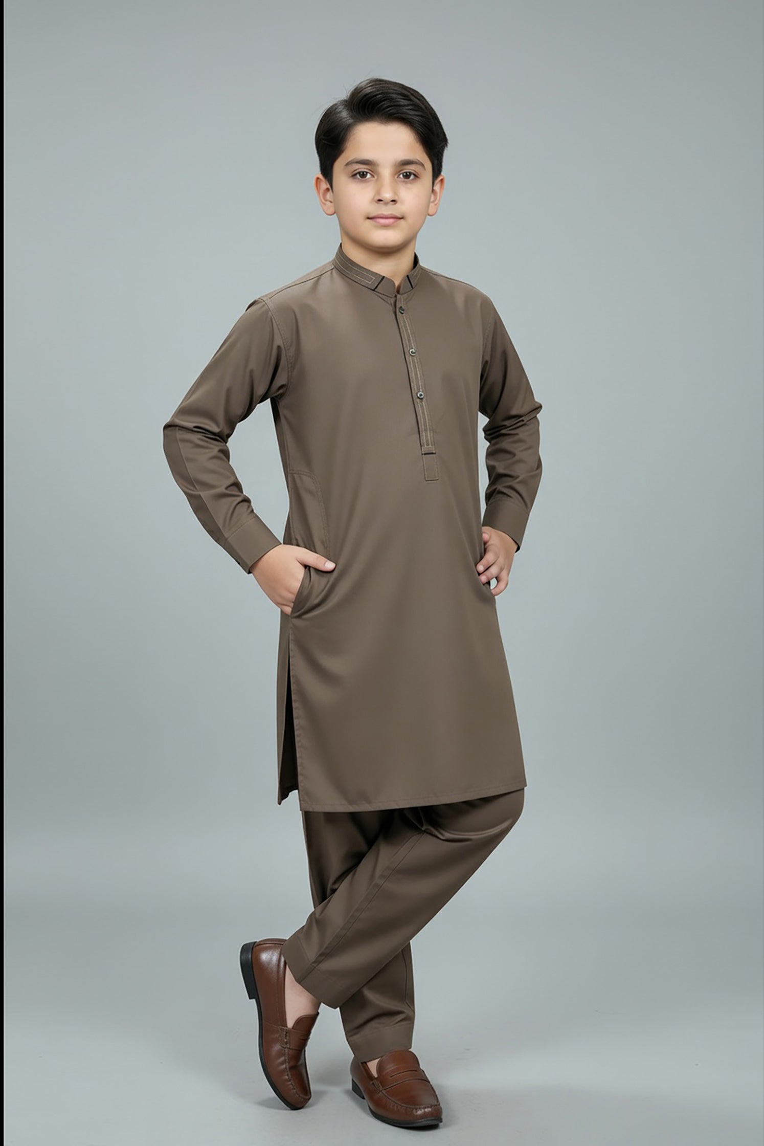 Nextage Kids Brown Kurta Shalwar Set | Nextage Pakistan