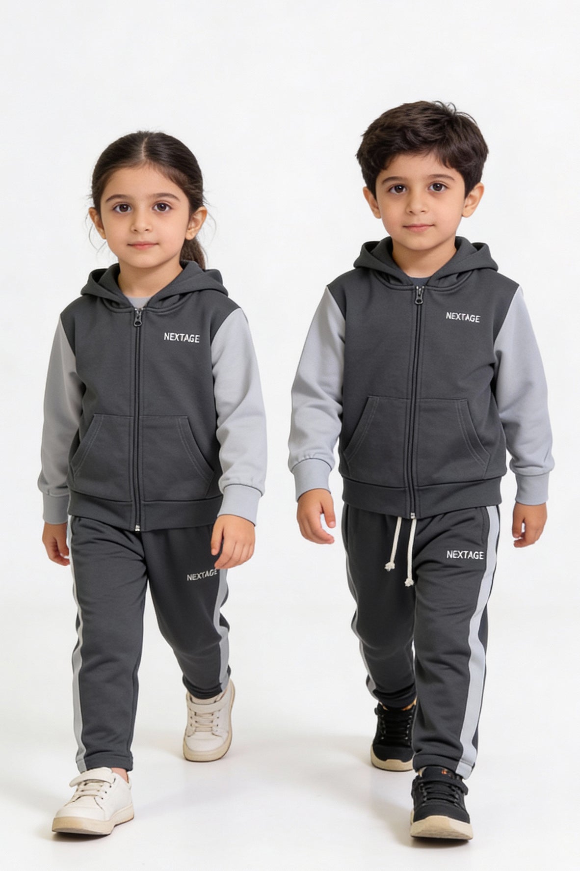 Charcoal Grey Zipper Tracksuit | Nextage Pakistan