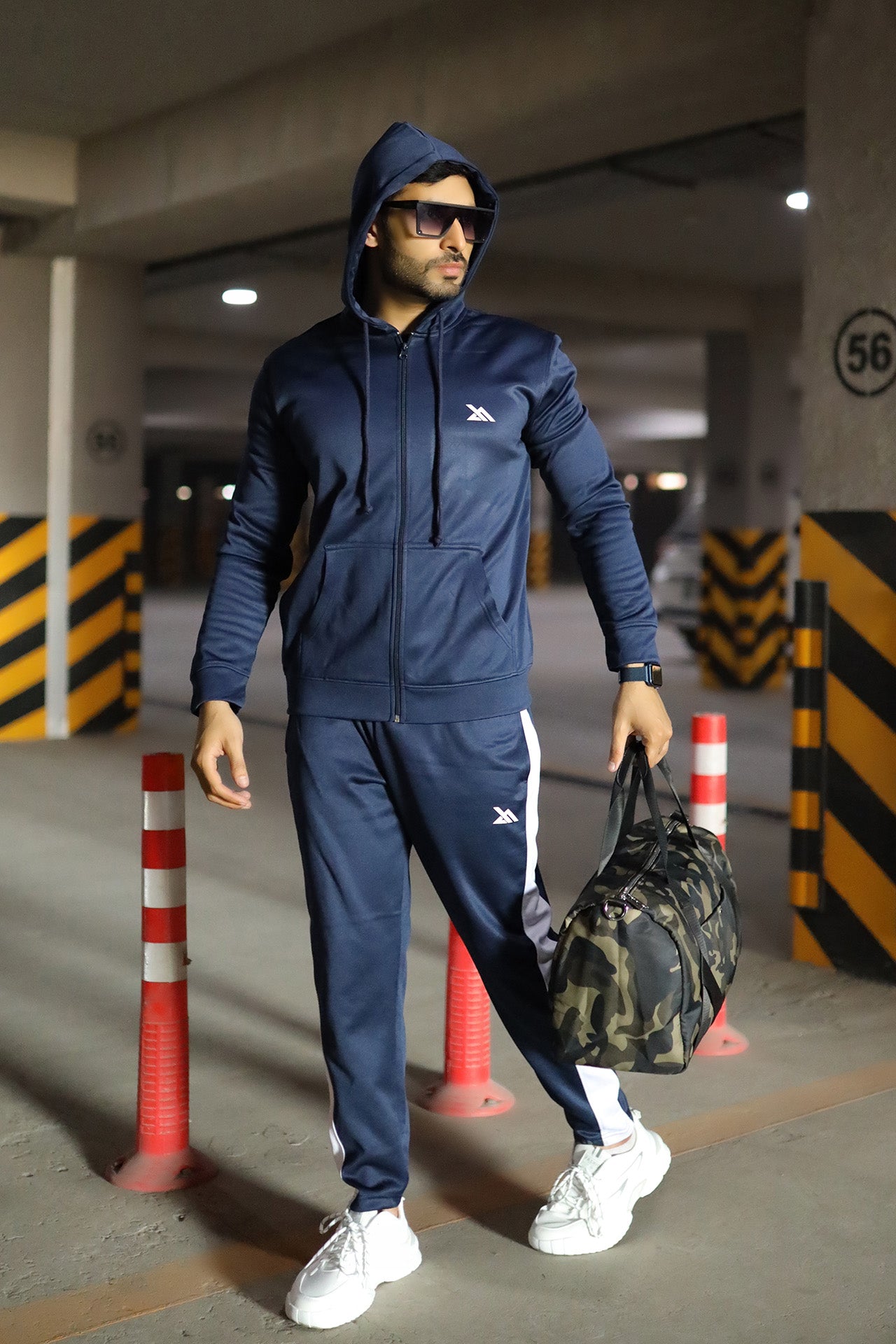 Navy blue sweat suit online