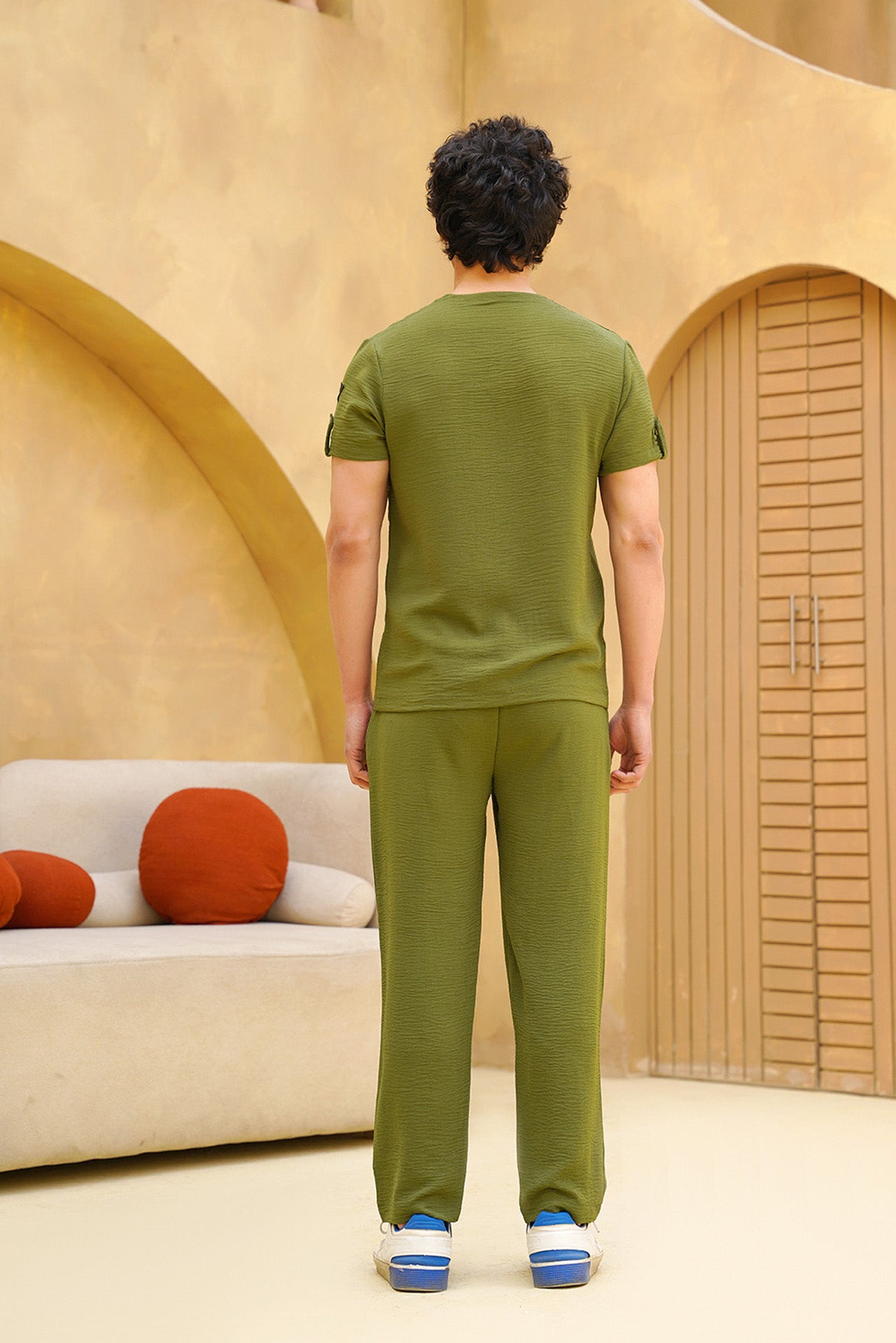 Nextage Olive Safari Neck Co-Ord Set