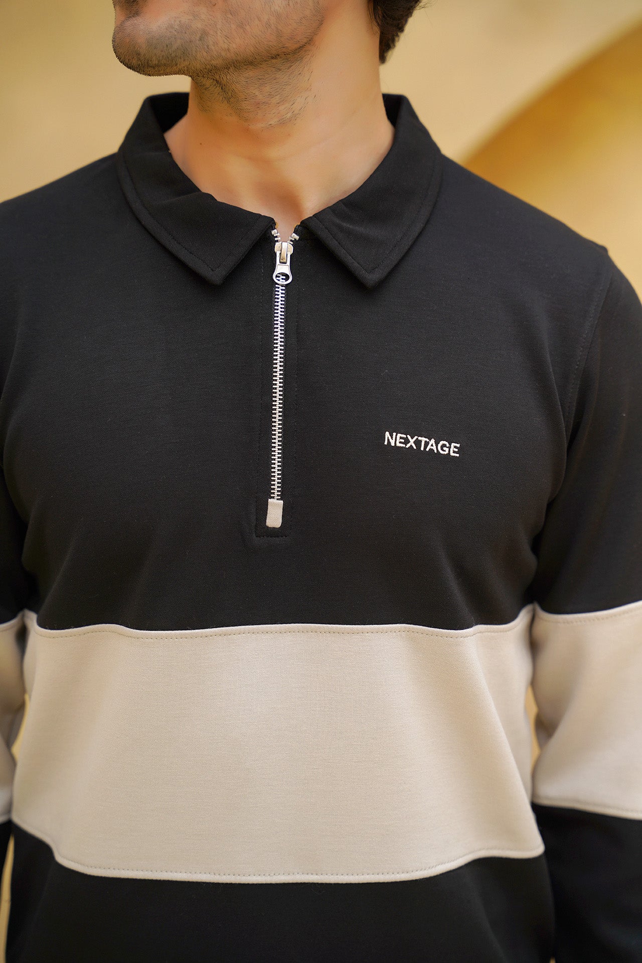 Nextage Sand Stripe Half Zip Tracksuit