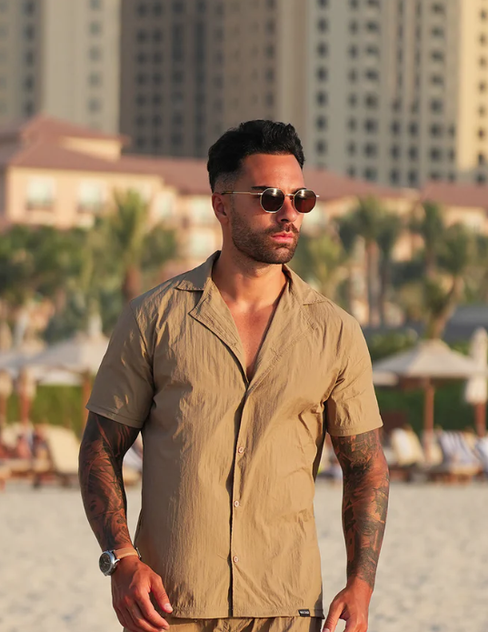 Nextage Camel Cuban style Premium Shirt