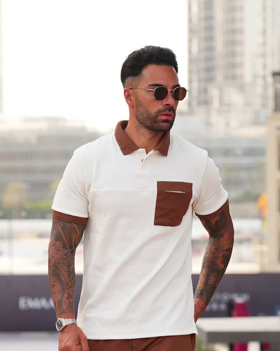 Nextage Off-White Slub Textured Shirt