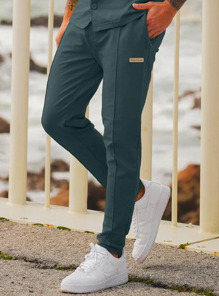Forest Grey Front Pintuck Trouser