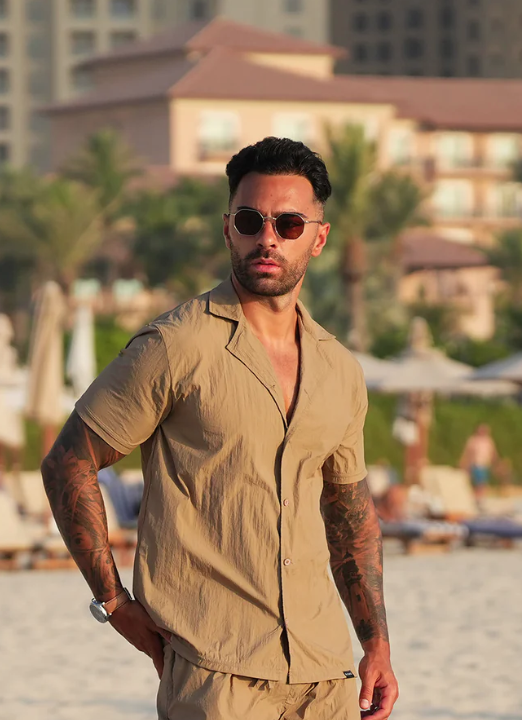 Nextage Camel Cuban style Premium Shirt