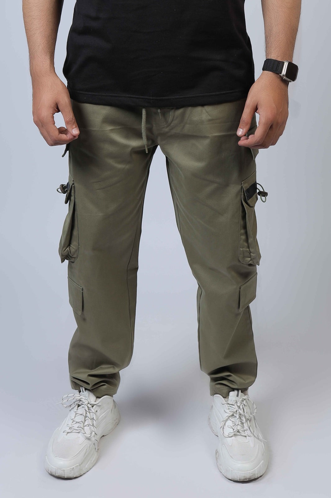 Olive Multi Pockets Cargo Trouser