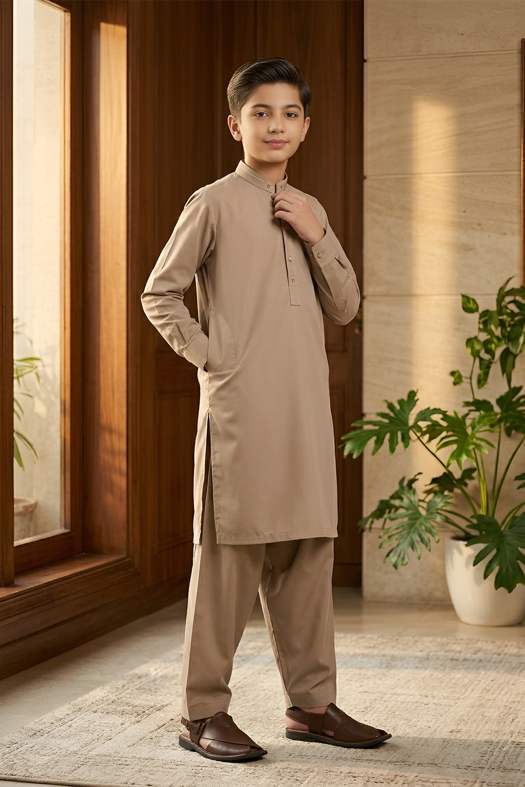 Side view kids designer shalwar kameez Nextage