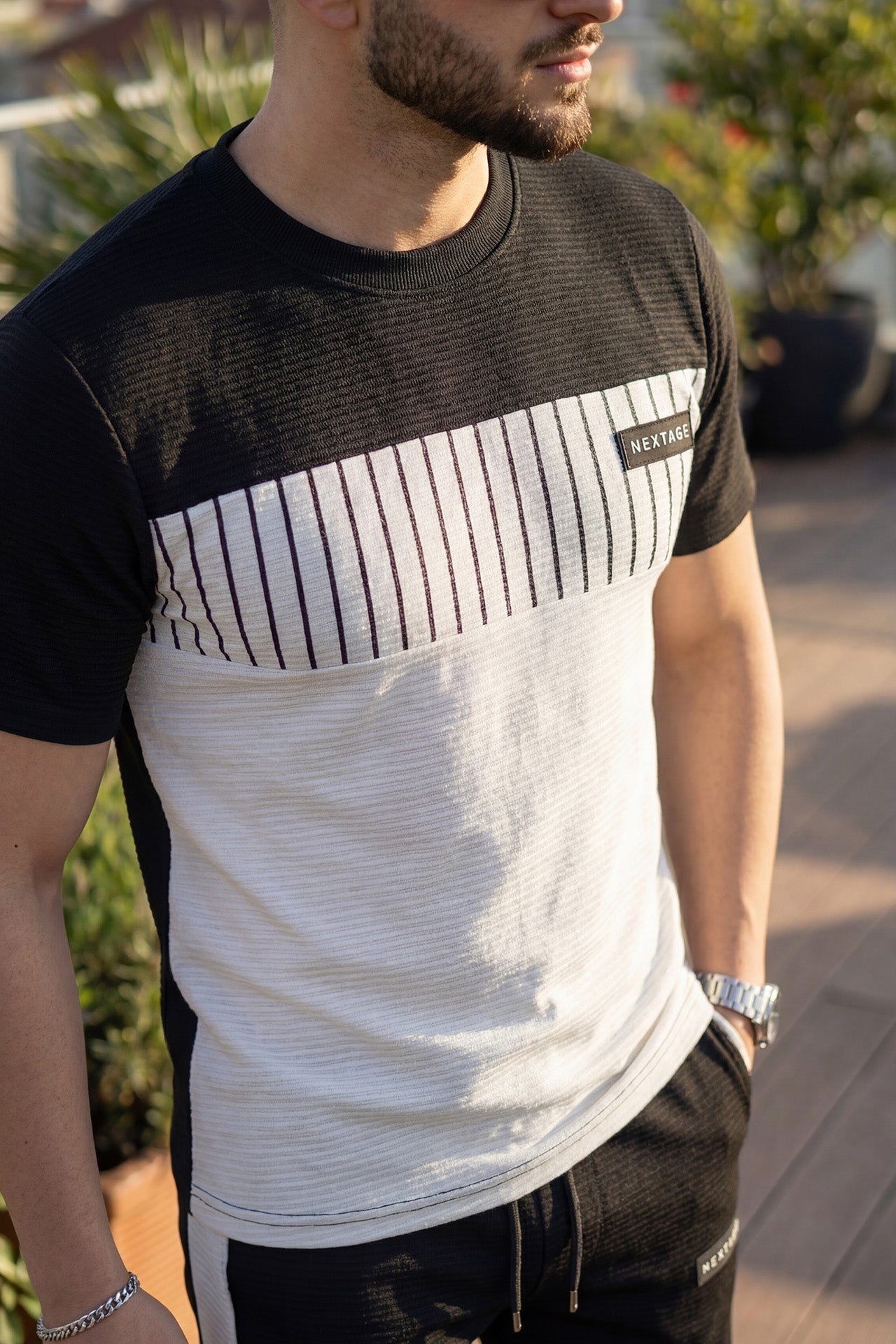 Nextage Cutrai Contrast Round Neck Tracksuit