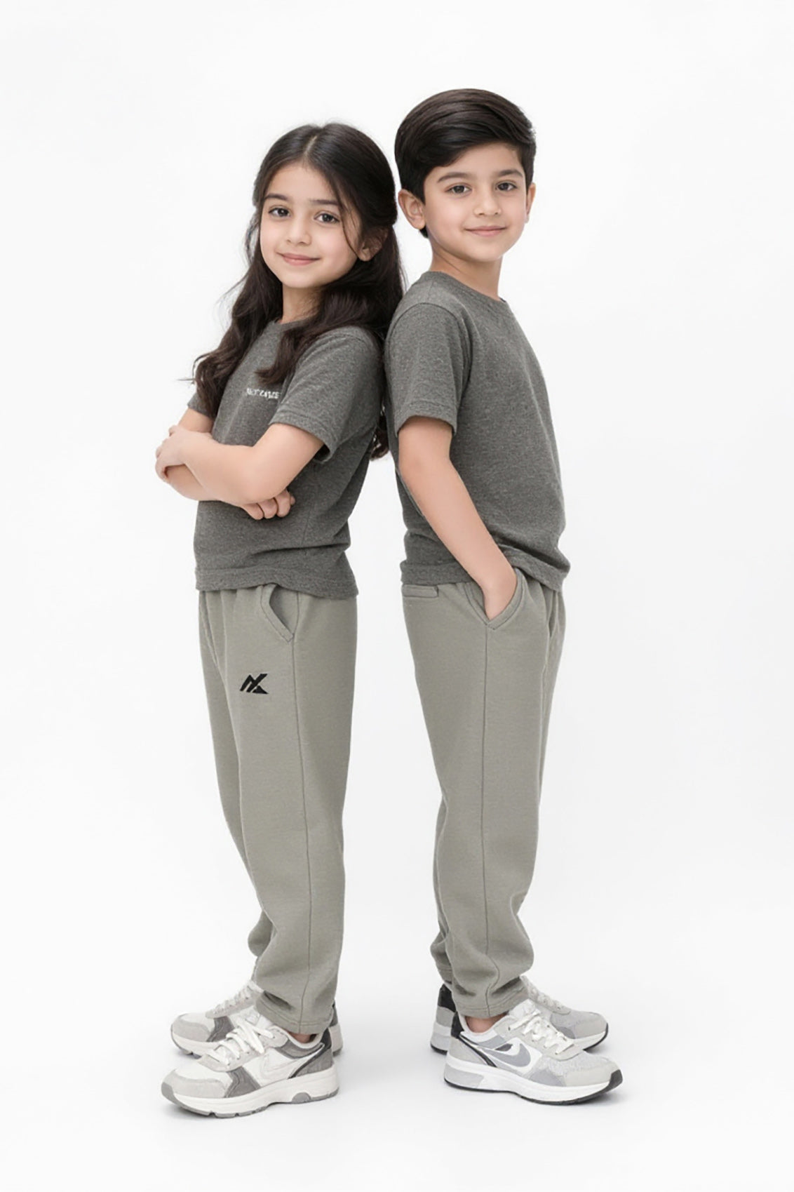 Nextage Kids Charcoal Marl Grey Tracksuit Image 4