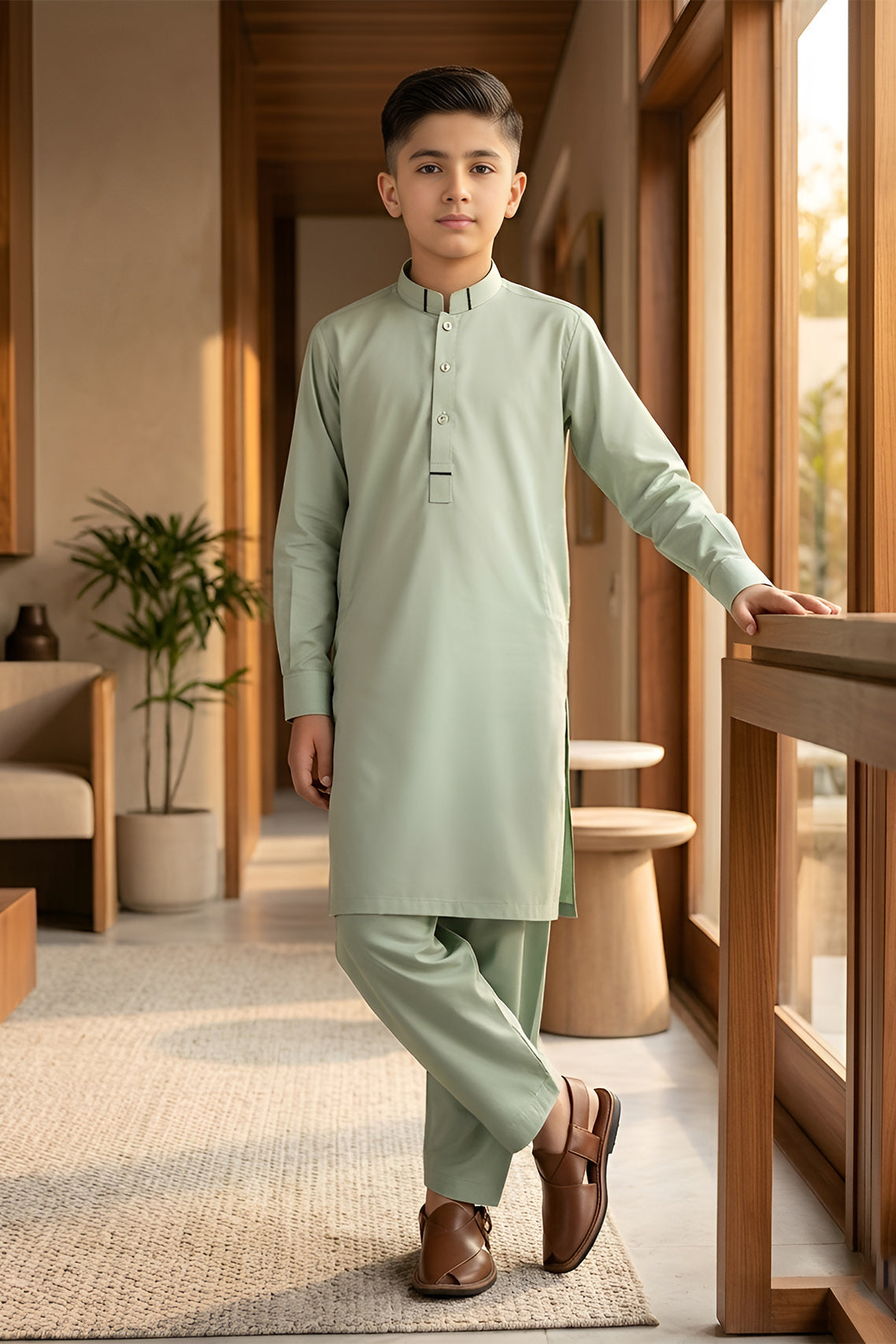 Boys Eid shalwar kameez Pakistan ages 5-15 by Nextage- Front Overall view