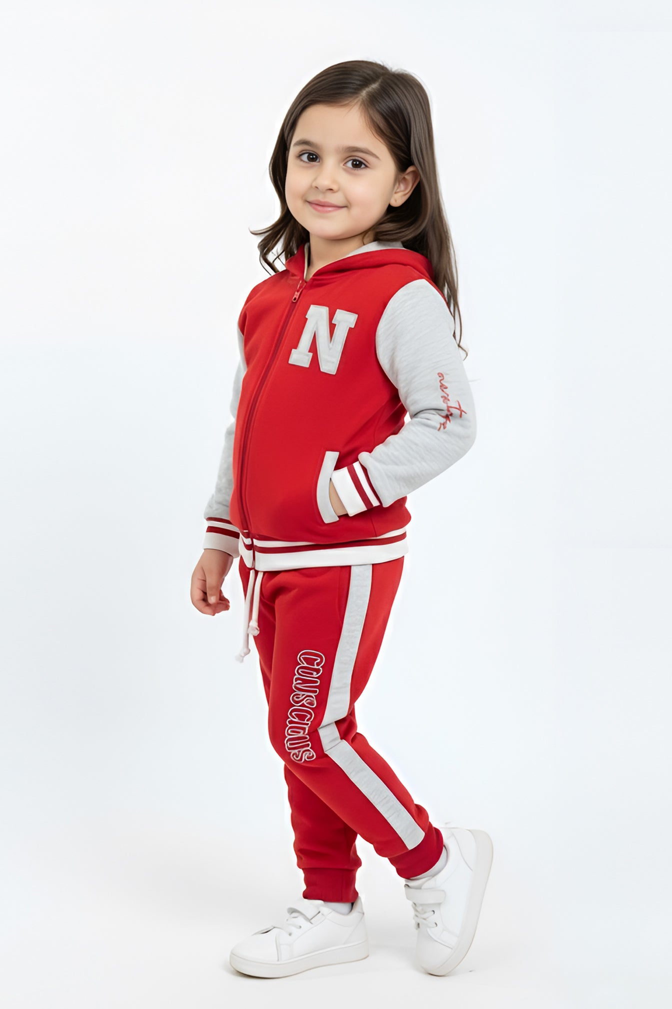 Nextage Kids Red Varsity Tracksuit