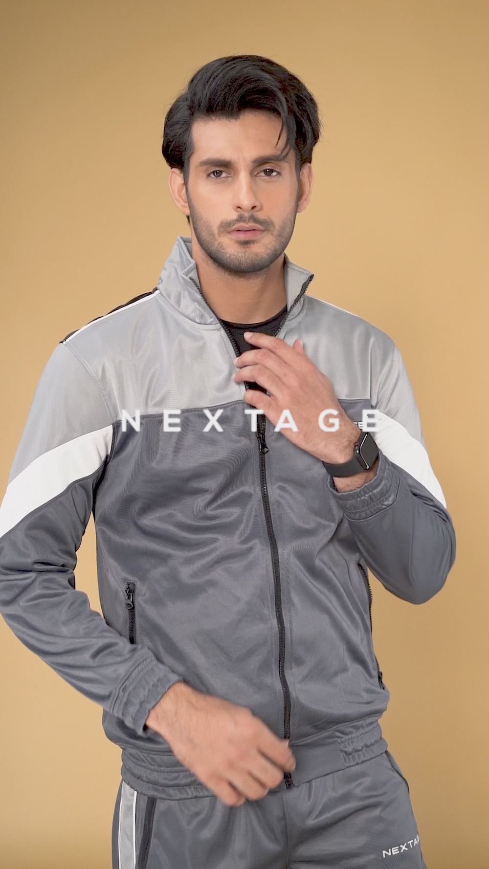 Nextage Grey Panel Tracksuit- Buy Men's Winter Tracksuit - Menswear Fashion