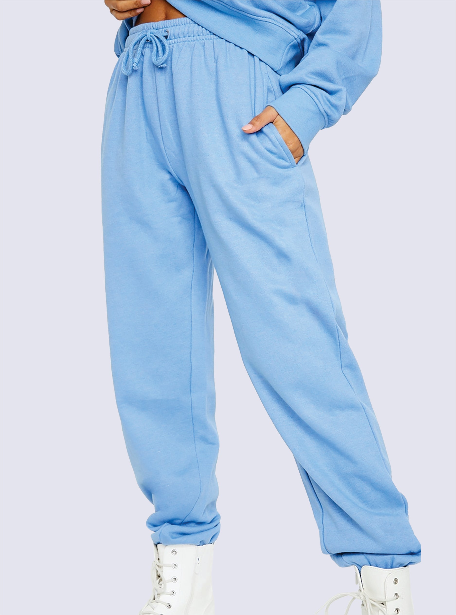 Blue Oversized Sweatshirt Oversized Cuffed Joggers